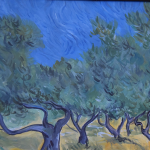 Reprodukcja ,,Gaj Oliwny" Vincent van Gogh - Detak koron drzew i nieba