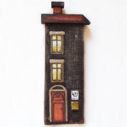 Casa loca II, domek obraz na starej desce