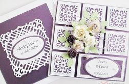 Kartka MŁODEJ PARZE koronkowa #2