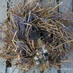 Wiosenny naturalny wianek z trw oraz lawendy - naturalny materiał