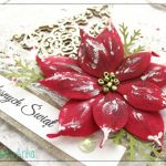 Kartka świąteczna z brokatową choinką - 