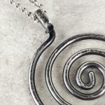 spiralny - srebrny wisiorek (2310-09) - Srebrna zawieszka