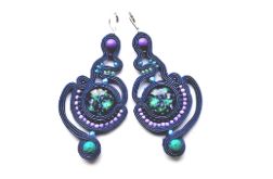 Cobalt Openwork kolczyki sutasz