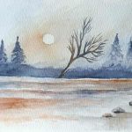 Pejzaż 72-akwarela formatu A5 - 