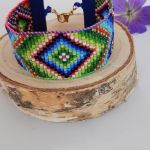 Bransoletka etniczna szeroka - Kolorowa biżuteria