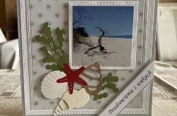 kartka z wakacji ze zdjęciem plaży