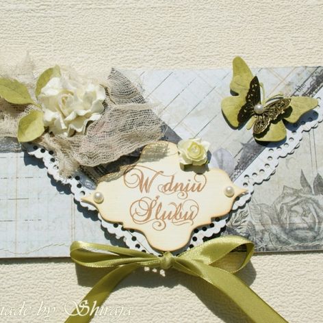 Kopertówka z okazji ślubu- retro róże