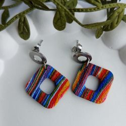 "Irma II" - kolczyki z gliny polimerowej.