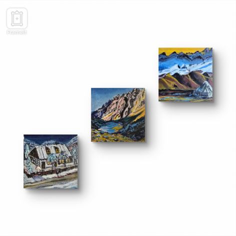 Kompozycja prac na płótnie,  Tatry 