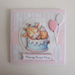 Kartka na urodziny, rocek żyrafa pastel - Kartka na urodziny, rocek żyrafa pastel