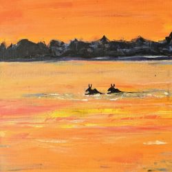 Obraz akrylowy na płótnie,  40x50x2,  pt.Podlaska Przeprawa
