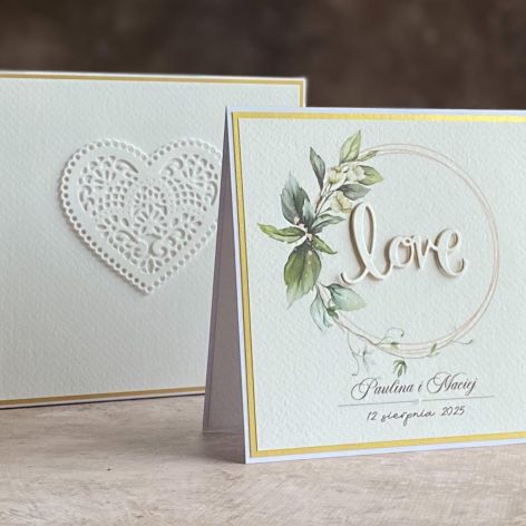 Kartka ślubna z pudełkiem i kopertą, WA 23D