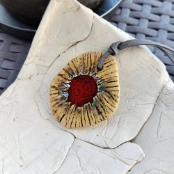 Wisior ceramiczny - Rubinowa Iskra