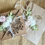 168,ślubny komplet w kolorze eco, kartka w pudełku z torebką - 168,ślubny komplet w kolorze eco, kartka w pudełku z torebką