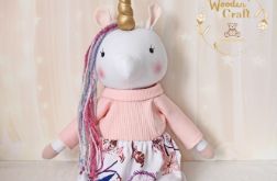 Konik Jednorożec Cleo przytulanka róż GOTOWA