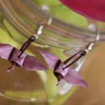 Żurawie - kolczyki origami  - 