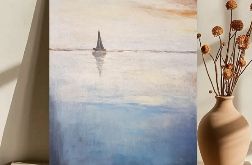 Samotna łódź-obraz akrylowy 70/50 cm
