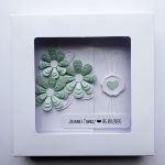 Subtelna kartka ślubna handmade w pudełku  - Wyjątkowa kartka ślubna w pudełku