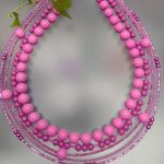 Naszyjnik Różowe Kulki Korale Kaskadowe 25.165 - 