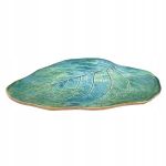 Patera Ceramiczna Zielony Liść Handmade. Patera Ręcznie Robiona (Handmade) - 