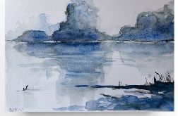 Pejzaż-akwarela 18/25 cm