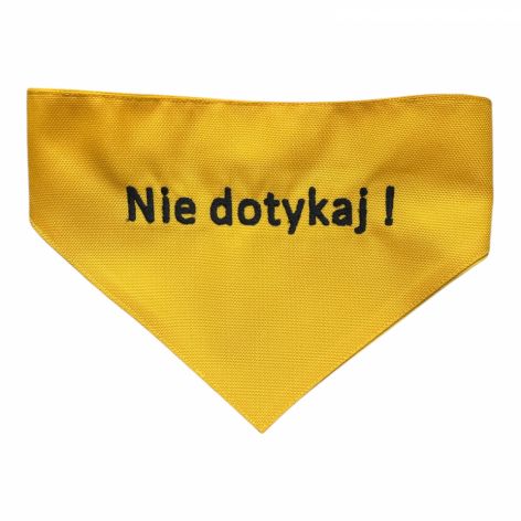 Bandana dla psa na gumce rozmiar M (41-45 cm) Nie dotykaj!