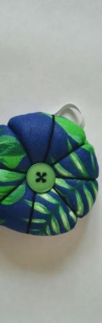Poduszka na igły igielnik niebiesko-zielony