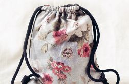 Plecak worek w kwiaty dla dziewczynki