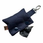  Etui, dozownik na woreczki na psie odchody, kupoworki Granatowy pikowany - 