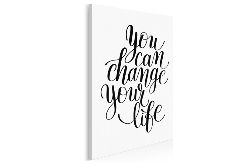 Napis na płótnie - YOU CAN CHANGE YOUR LIFE - 50x70 cm (56813)