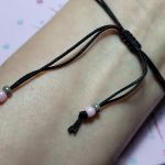 Bransoletka na sznurku "Sowa i serce" Prezent na Walentynki  - Bransoletka na sznurku "Sowa i serce" Prezent na Walentynki HANDMADE