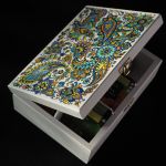 Herbaciarka organizer pudełko szkatułka PAISLEY - upominek dla babci