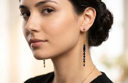 Kolczyki Minimalizm Koralikowe Nitki5