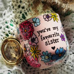 Ręcznie malowany kubek dla siostry SIS
