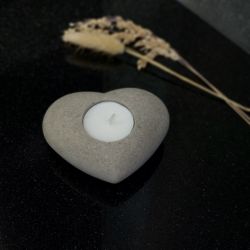 Świecznik na tealighty z betonu MR handmade serce