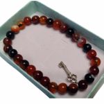 Bransoletka z kamieni brązowego agatu - równowaga i spokój - bransoleta brązowy agat