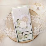 Kartka komunijna pamiątka "WhiteRoses3"GOTOWA - 