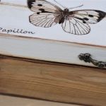 Szkatułka Motyle - pudełko vintage