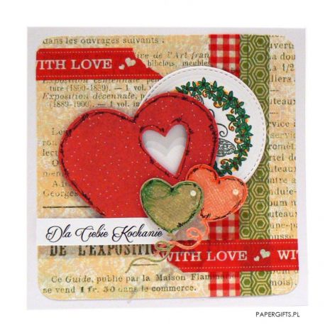 Kartka dla kochanej osoby - czerwone serce