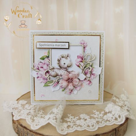 Kartka na dziecięce urodziny "Zebra" GOTOWA