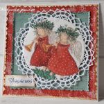 Boże Narodzenie kartka z aniołkami * - 