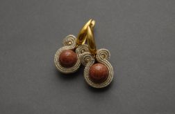 kolczyki sutasz z piaskiem pustyni