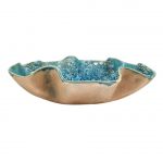 Miska Ceramiczna Ręcznie Robiona Turkusowa 29 cm Dekoracyjna Handmade - 