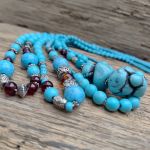 Naszyjnik Korale Turkusowe Howlit Bali - 