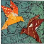 Obrazek origami na ścianę ozdoba ścienna Ptak - Stojący