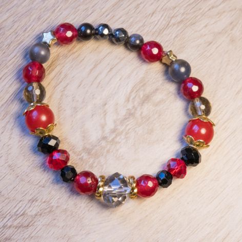 bransoletka chalcedon hematyt obsydian