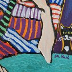 obraz olejny tam gdzie czuwają koty - 