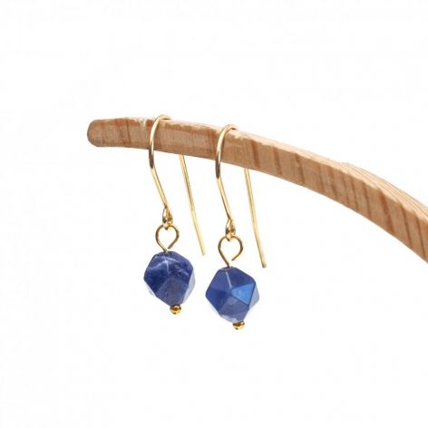 Kolczyki INDRA z Kamieniem naturalnym w złocie.