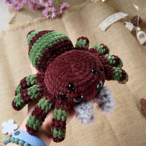 Duży pajączek, Pająk pluszowy, Przytulanka dla dziecka, Maskotka na prezent