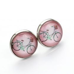 Wkrętki z rowerem w różu